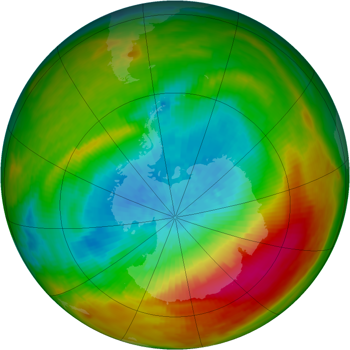Antarctic ozone map for 04 October 1979